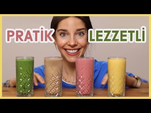 EV YAPIMI & TOK TUTAN 4 LEZİZ SMOOTHIE TARİFİ 💚 | Elvin Levinler