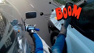 Мотоциклисты бьют зеркала , ТУПЫМ водителям .