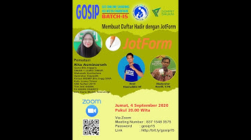 Gosip Bacth 15| Membuat Daftar Hadir dengan JotForm