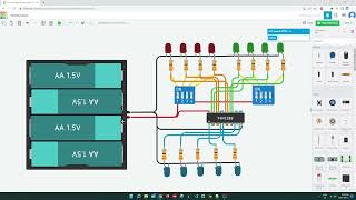 tinkercad 74HC283 adder