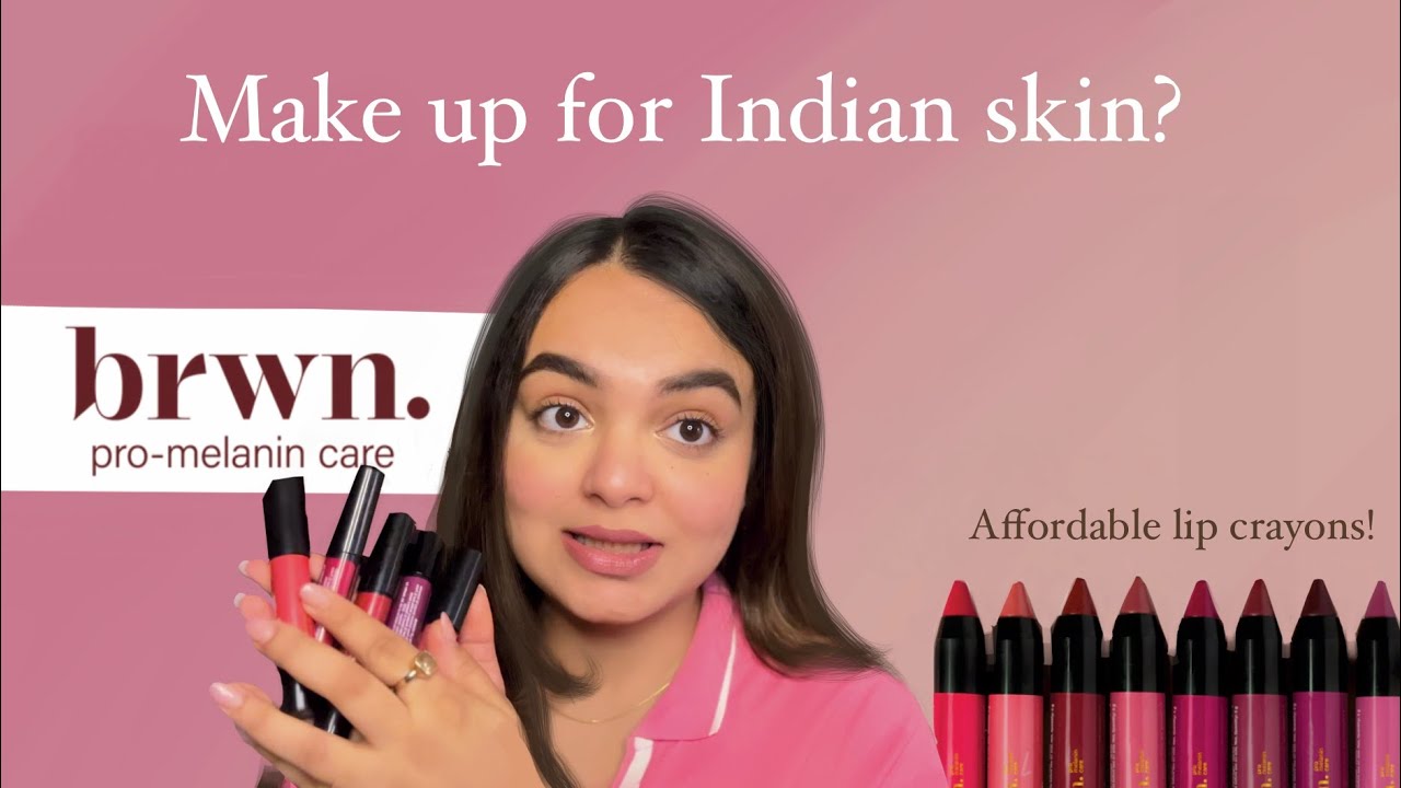 The best lip shades for brown skin? 💄Brwn lip crayons swatches 🧡 Affordable  Indian make up ✨