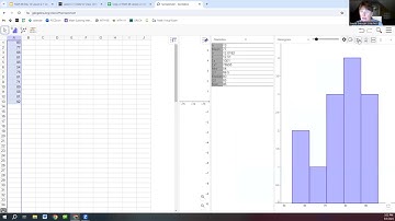 GeoGebra Classic "Summary Statistics" Mean and Median