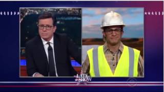 Gael Garcia Bernal Helps Stephen Colbert Poke Fun At Donald Trump Wanting To Build Wall! watch now