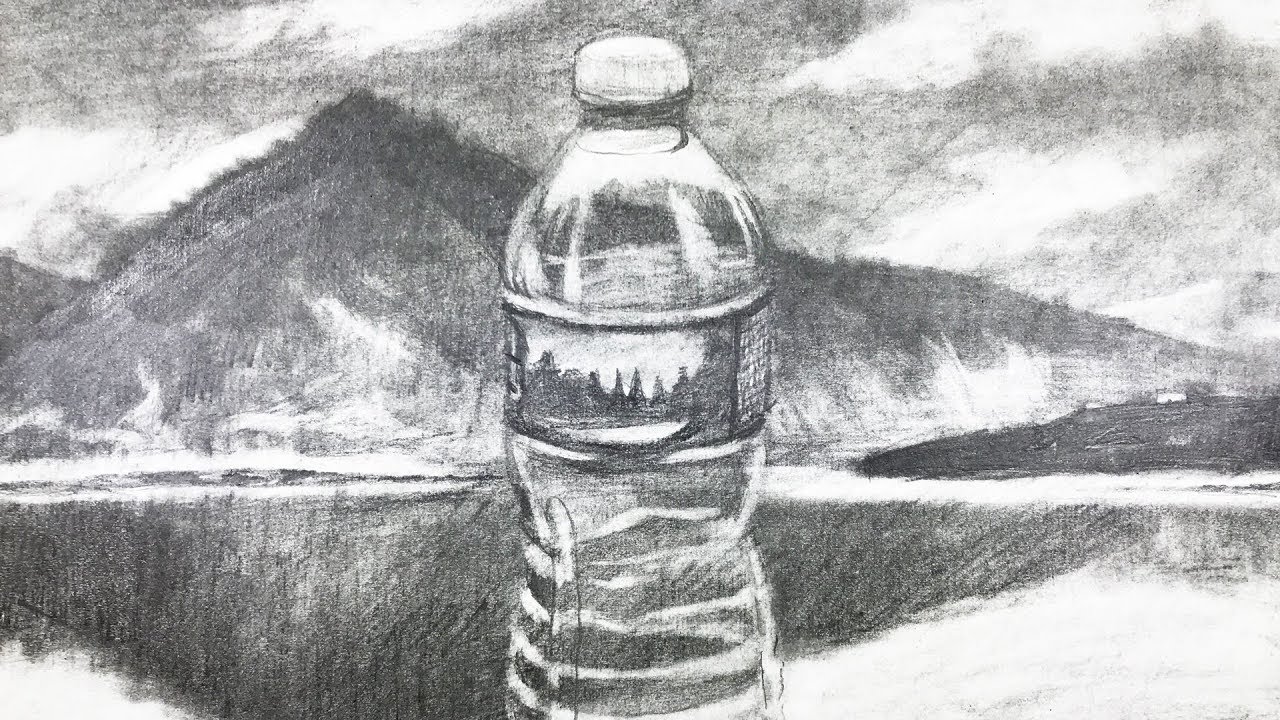 Buy Vintage Original 1980s Pencil Sketch Painting of Bottles Online in  India  Etsy