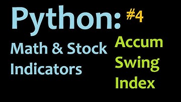 Python: Accumulative Swing Index (ASI) 1 Mathematics and Stock Indicators