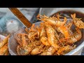 태국 어시장 알이 꽉찬 왕새우 튀김 혜자 가격! Fried shrimps / Thai street food