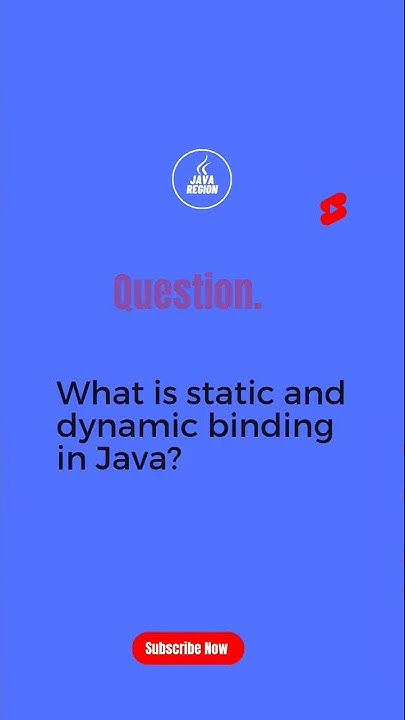 What is static and dynamic binding in Java? #shorts #java #viral - YouTube