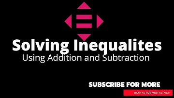 Solving Inequalities using addition and subtraction