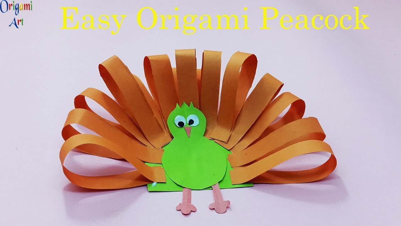 Download Origami Peacock Easy Instructions With Color Paper By Origami Art - Easy Tutorial - YouTube