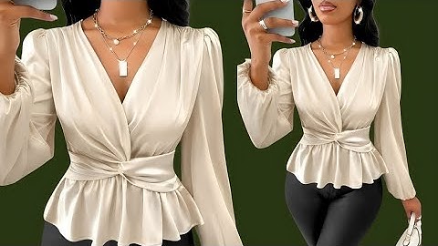 ✅ DIY Elegant Wrap Blouse | Easy Sewing Project for Beginners