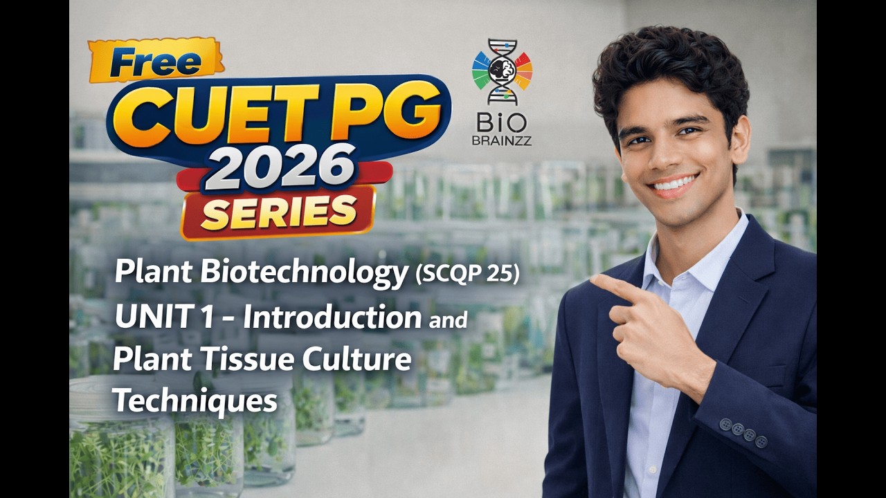 CUET PG 2026 | Plant Biotechnology Unit 1 | #cuetpg2026  @BioBrainzz