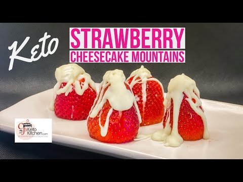 Keto Cheesecake Stuffed Strawberries #KetoDesserts #ChocZero #