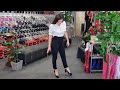 Amanda Tries Out VOCOSI 6 Inch Black Shiny Open Toe High Heel Shoes With Test Walking