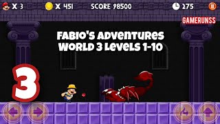 Fabio's Adventures - Gameplay Walkthrough Android Part 3 - World 3 Levels 1-10 screenshot 2