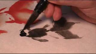 Basic Strokes of Painting Goldfish in Sumi Ink and Watercolor