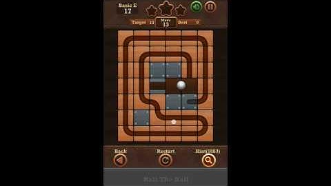 Roll The Ball Slide Puzzle 2 - Moves Basic E Level 17 Walkthrough