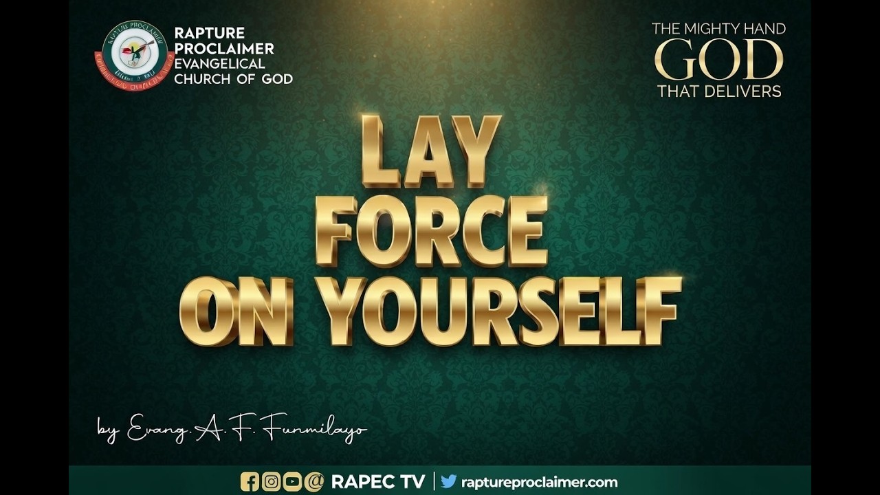 LAY FORCE ON YOURSELF -- THE RACE IS GETTING HARDER!