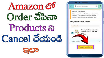 how to cancel Amazon order in Telugu/order cancel in amazon/cancel amazon order/telugu tech solution