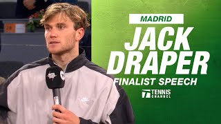 Jack Draper Finalist Speech | 2025 Madrid Open