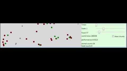food seeking behavior based on neural network formed by evolution with DNA