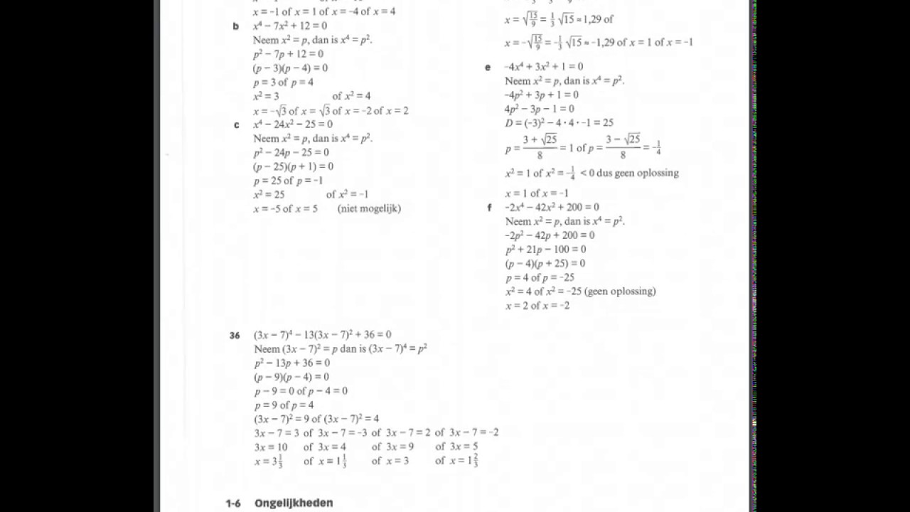 Moderne Wiskunde 11e Ed Havo 4 Wiskunde B Hoofdstuk 1 Youtube