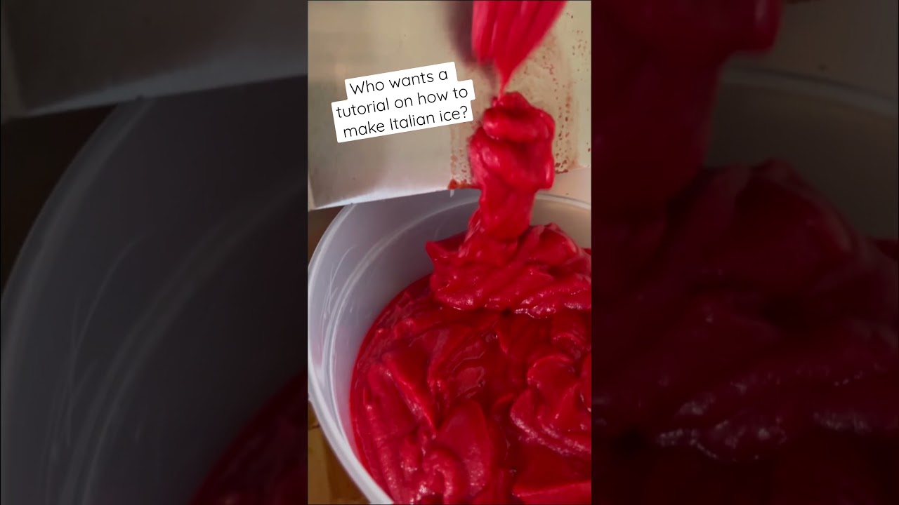 Who wants a tutorial on how to make Italian Ice? 