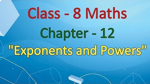 Class 8 maths Chapter-12 "Exponents and Powers" (Exercise 12.1,q-1,2) cbse ncert solutions
