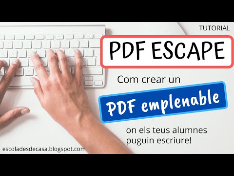 Vídeo: Com fer un pdf que es pugui escriure?