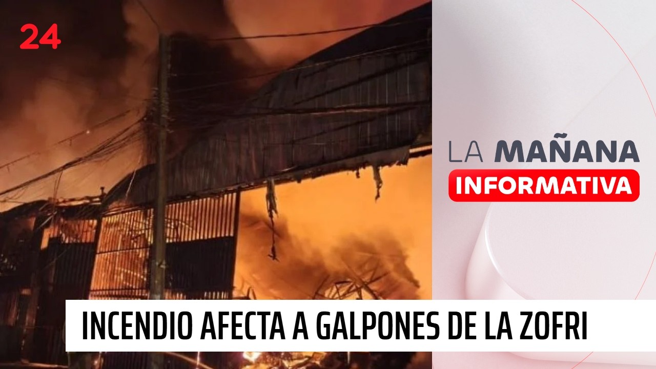 Gran incendio afecta a 5 galpones de la ZOFRI de Iquique | 24 Horas TVN Chile