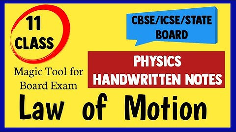 Law of Motion Handwritten Notes || 11th Physics #CBSE/NCERT