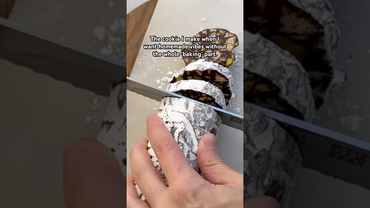 Chocolate Salami | RECIPE LINK IN COMMENTS 🍫