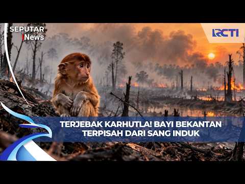 Miris! Bayi Bekantan di Kalteng Terpisah dari Sang Induk akibat Karhutla