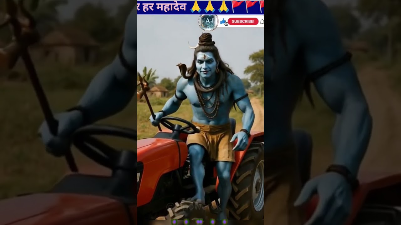 Mahadev Baba: The Divine Tractor Driver🚩! 