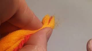 Tying the glo bug yarn egg size 10