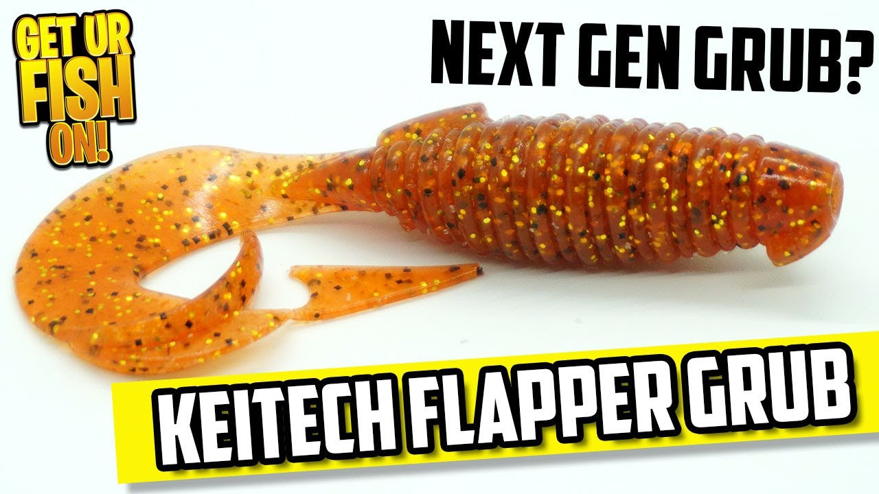 Amazing ACTION from this SMALL Bass Fishing Lure Keitech Flapper Grub 