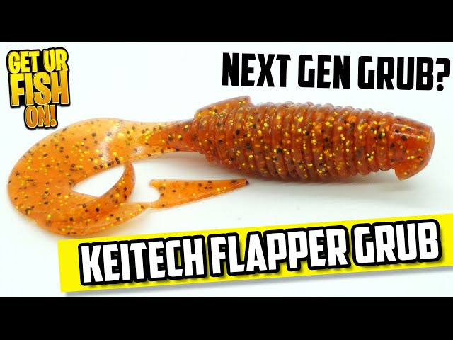 Amazing ACTION from this SMALL Bass Fishing Lure Keitech Flapper Grub 