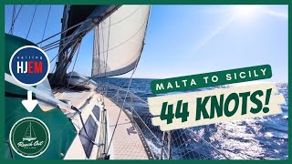 SAILING HJEM - REACH OUT SAILING. New name, same crew. Malta to Sicily | 44 knots | Dolphins! 