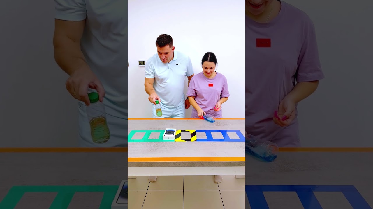 Who Wins New Bottle Flip Challenge #shorts Eva Alisa Family Shorts