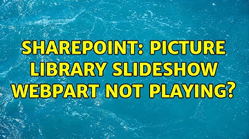 Sharepoint: Picture Library Slideshow webpart not playing?