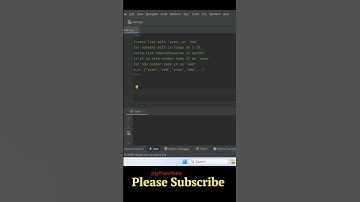 Create list with even and odd numbers using #python #shorts #programming #coding #interview