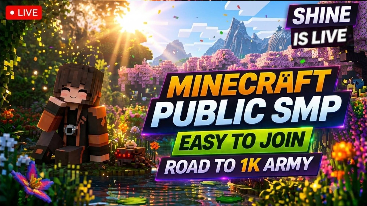🏆 24/7 Minecraft Public SMP LIVE 🔥 | Java + PE | Join Fast 🚀 | Road to ...