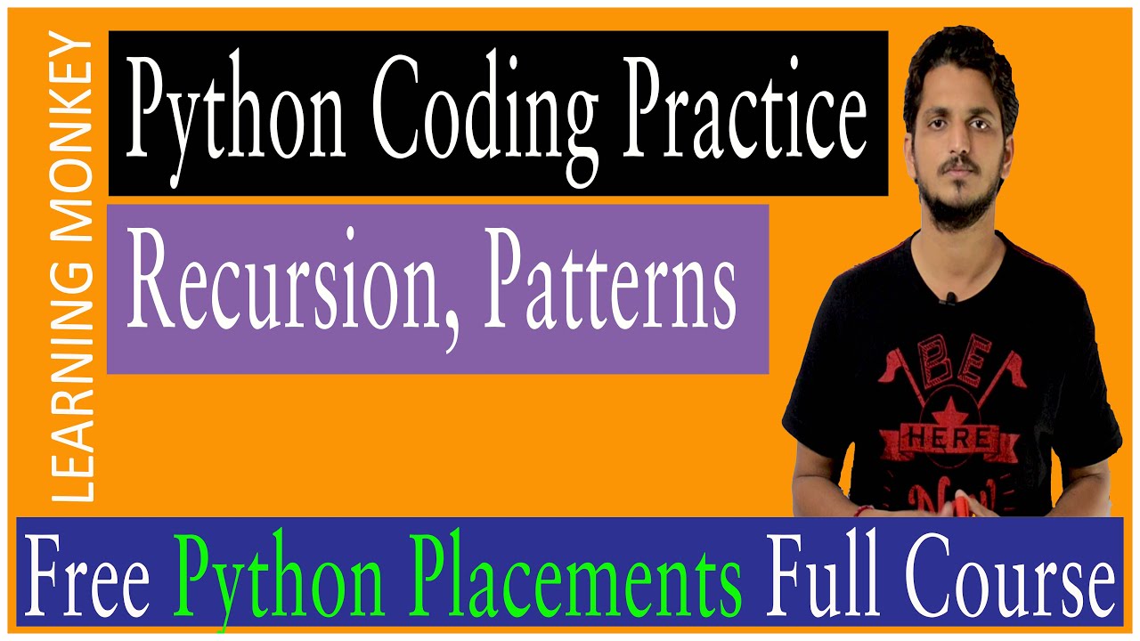 Python Practice Recursion Patterns || Lesson 3 || Python for Placements ...