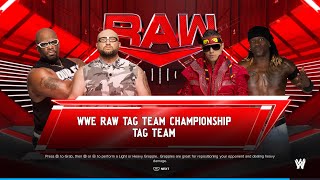 the Dudley Boyz vs the Miz & R-Truth on wwe 2k24