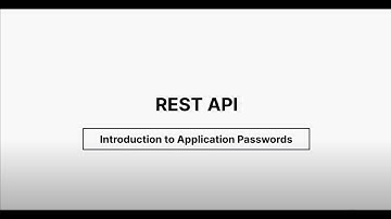 Authentication- Introduction to Application Passwords