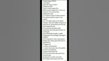 CS101||Current paper