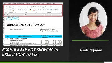 Formula bar not showing in Excel? (FIXED) #minhacademy