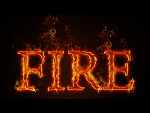 How to make Fire Text  effects Photoshop CC Tutorial 