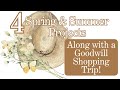 4 diy spring decor projects using thrift  dollar store finds goodwill shopping trip diy