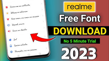 All realme Phones ‼ Free Font Change ‼ Realme me free me font kaise change kare ❓ Realme Free Font |
