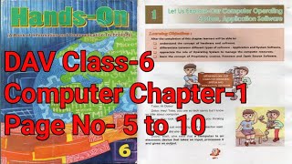 dav class-6 computer chapter-1 page-5 to 10 Let Us Explore-Our Computer OS , Application Software screenshot 4